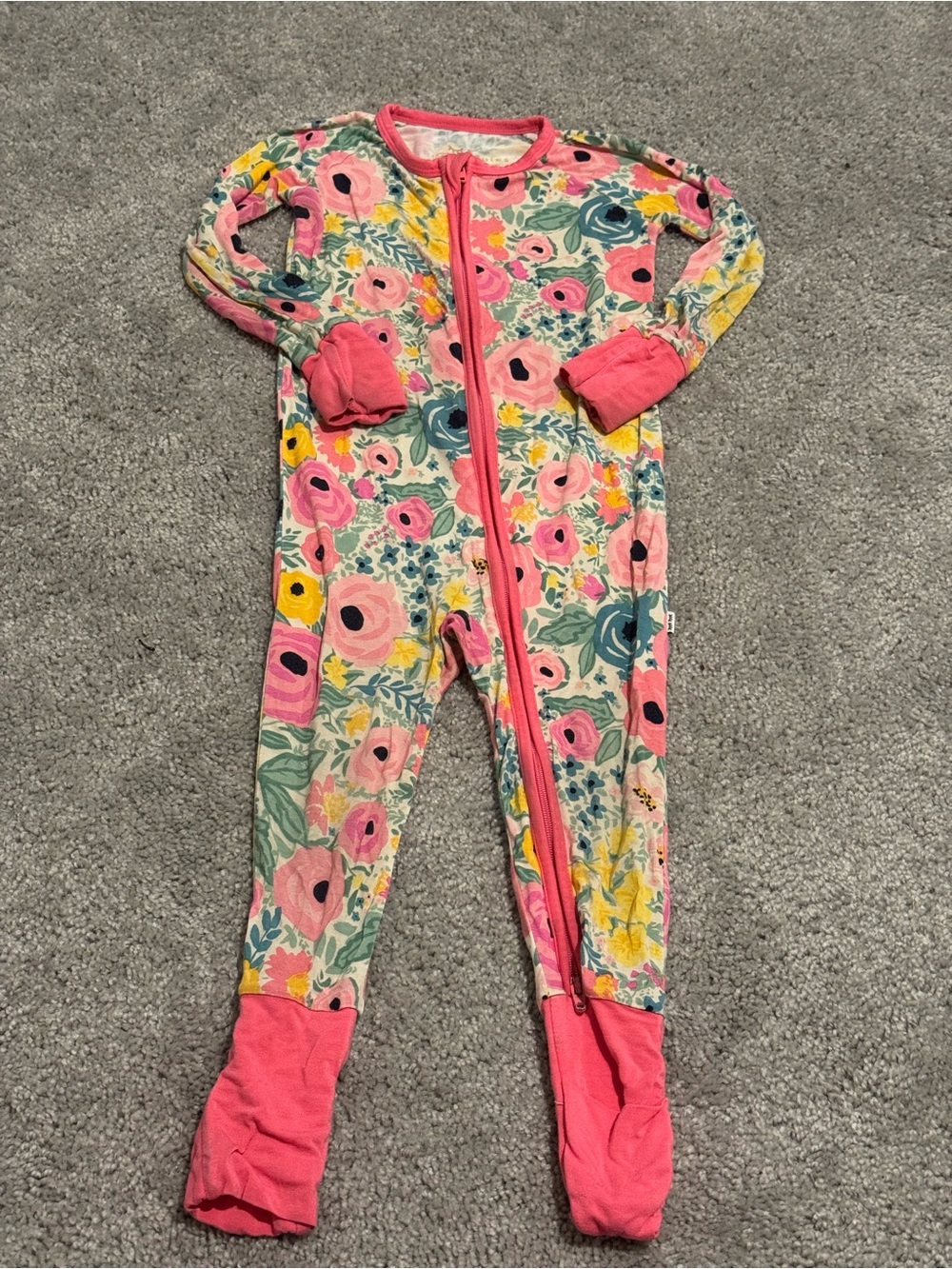 Little Sleepies Secret Garden Bamboo Viscose Zippy floral sleeper